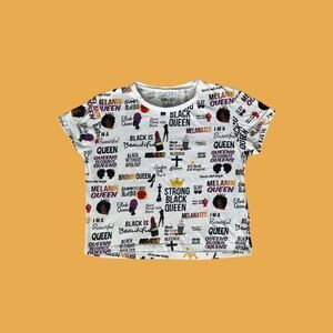 On Fire Melanin Love Crop Tee-Size Large